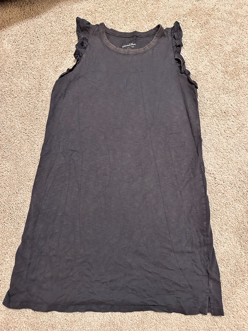 Universal Thread Charcoal Ruffle Sleeve Tank Dress